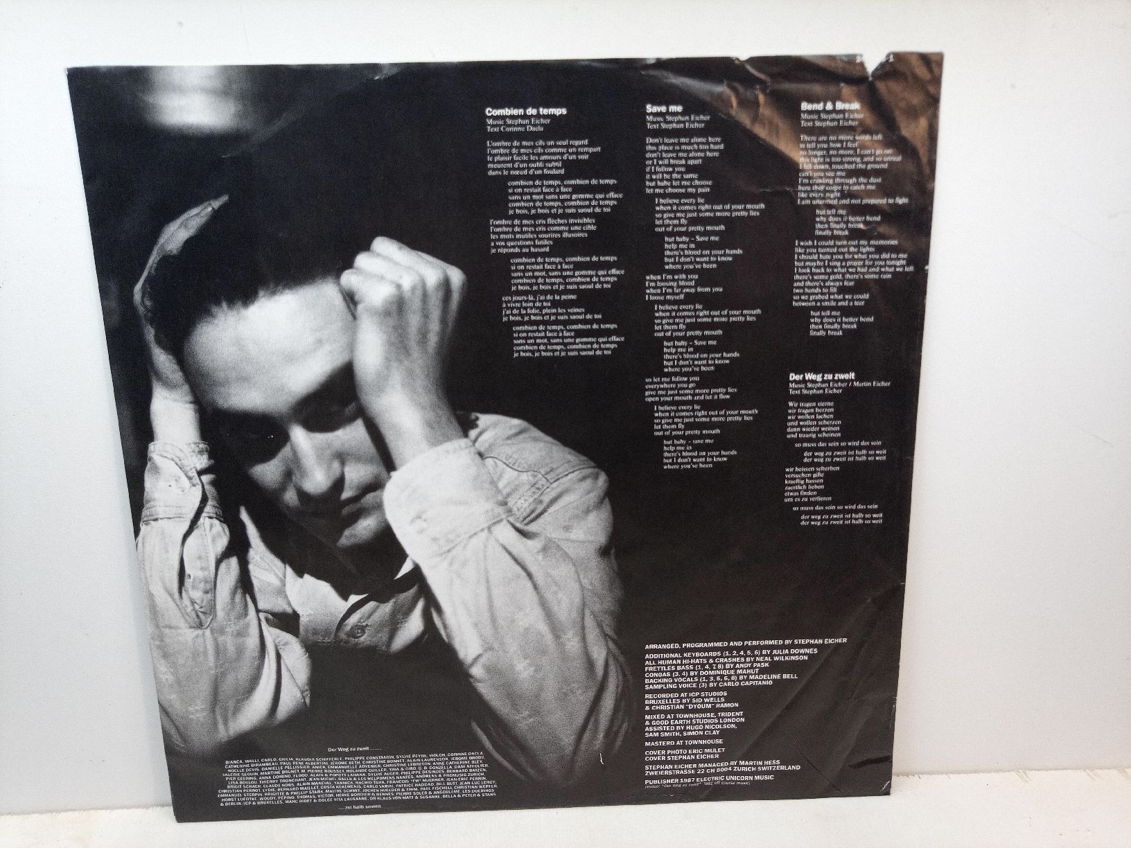 Schallplatten: Stephan Eicher Silence LP Vinyl 1987 – Gebraucht aus basel von markusb07 8