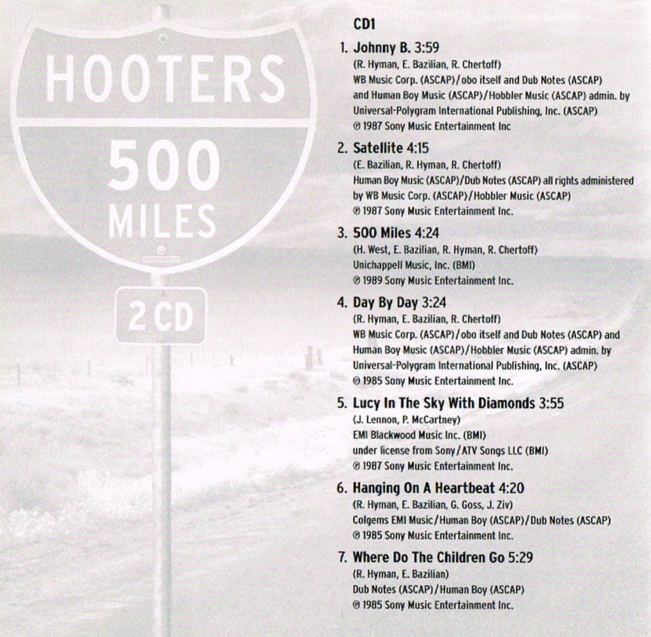 CD: Hooters, 500 Miles – Usato da St.Gallen venduto da Paddington11 1