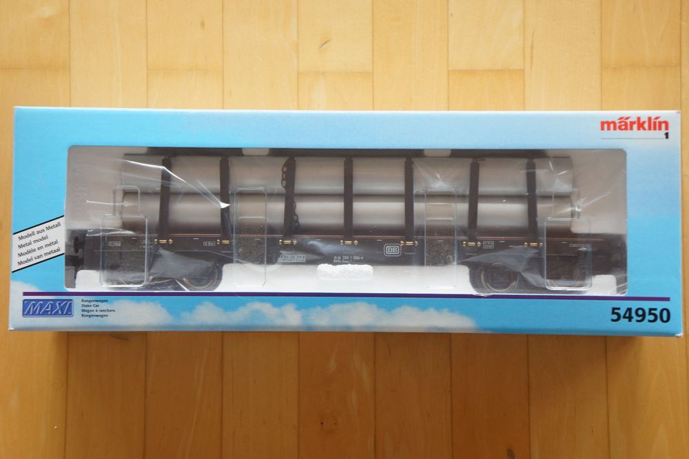 Märklin 54950, Rungenwagen mit 6 Aluröhren (Gebraucht) in Biel/Bienne ...
