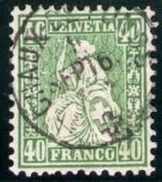 34, mit sauberem Vollstempel CHAUX-DE-FONDS (10106)