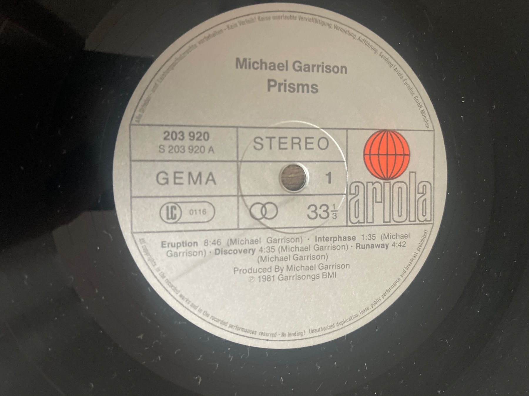 Schallplatten: A629/Michael Garrison Prisms – Gebraucht aus Frutigen von Philippe_jsp 2