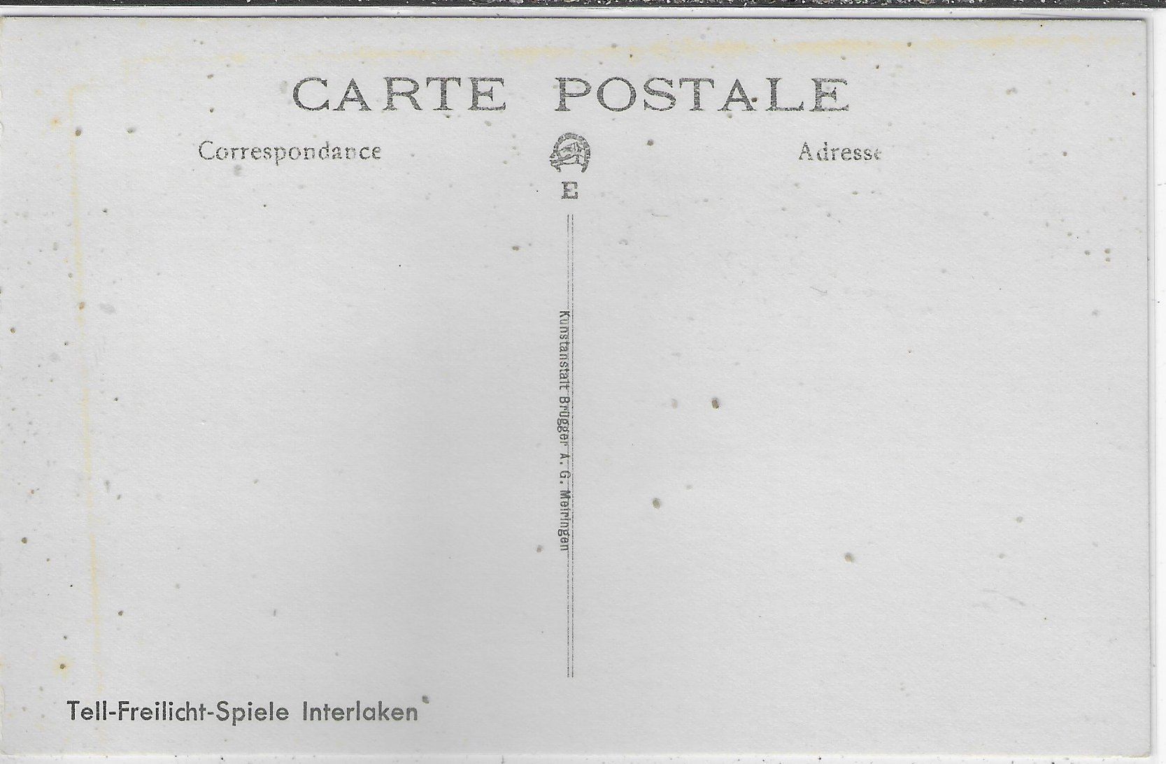 Cartoline postali: Tell-Freilicht-Spiele Interlaken – Usato da Ettingen venduto da Kartenplanet 1