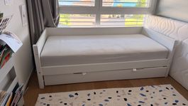 LEXA WHITE Kinderbett – inkl. 2 FLEXA Matratzen