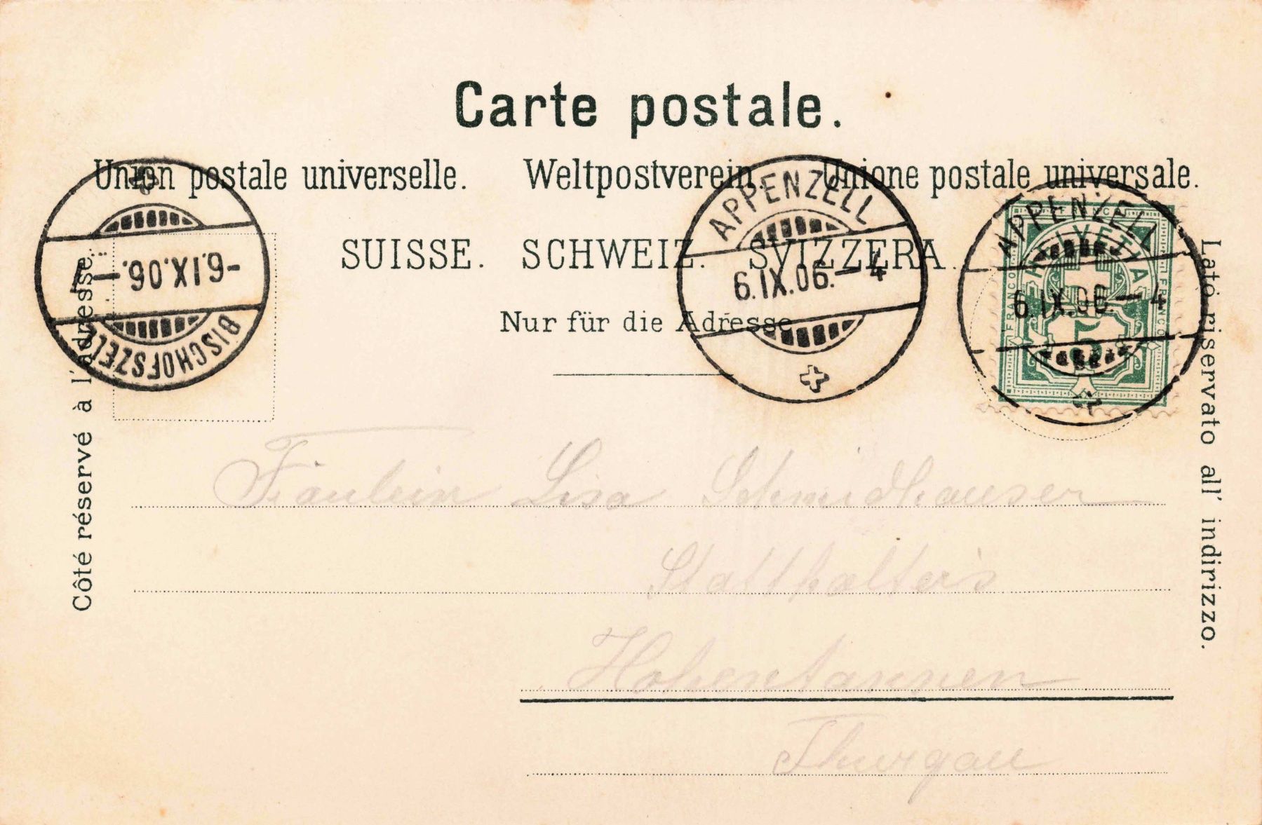 Cartoline postali: Litho Gruss Appenzell – Usato da Biasca venduto da Blenio71 1