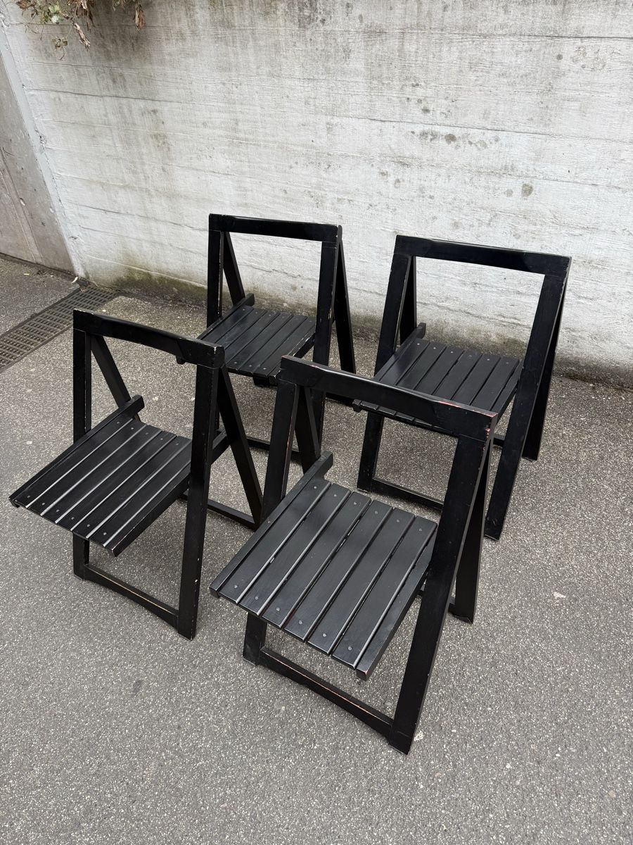 Chaises: 4er Set Trieste Klappstuhl von Aldo Jacober – D'occasion à zürich par PapaMoll86 2