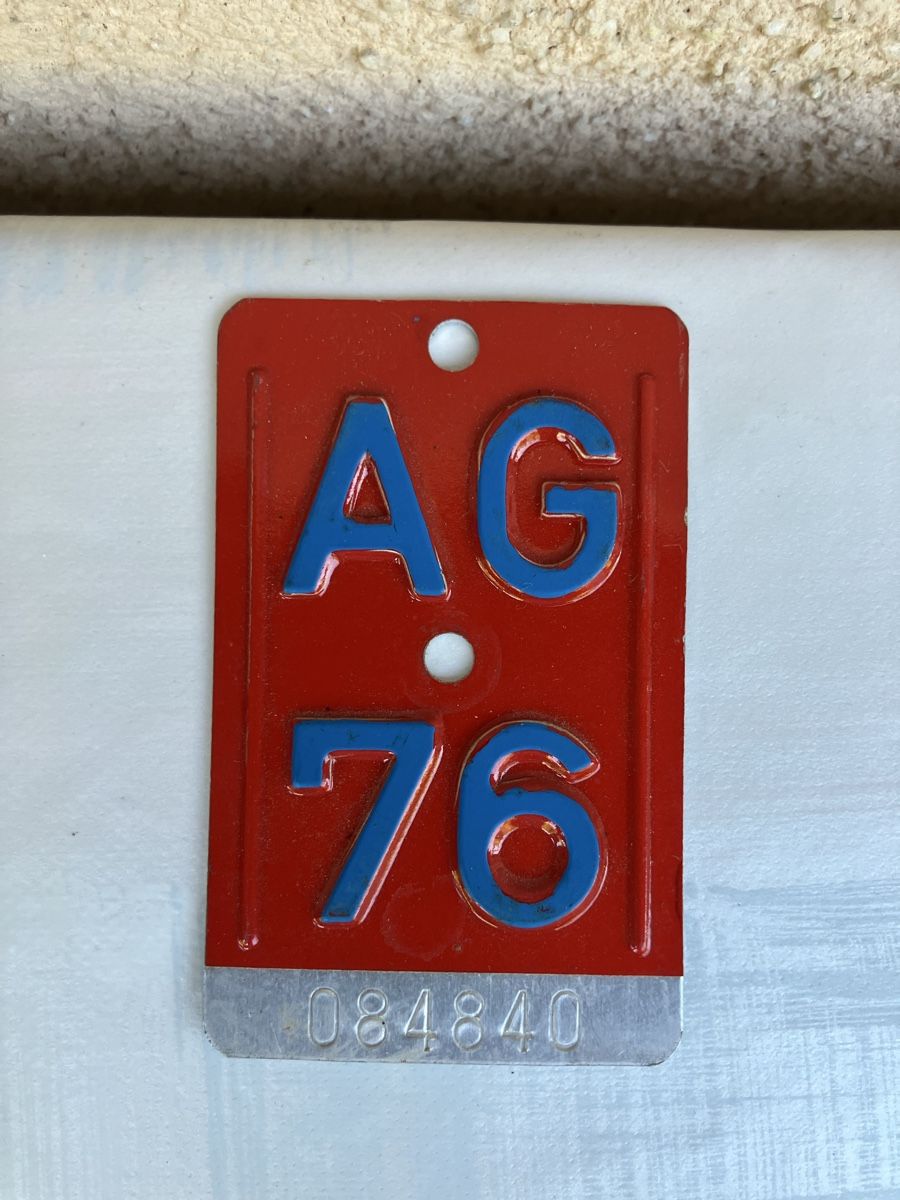 Insegne: Lot Velonummer AG 1972 - 1988 – Usato da Trimbach venduto da cendira 3