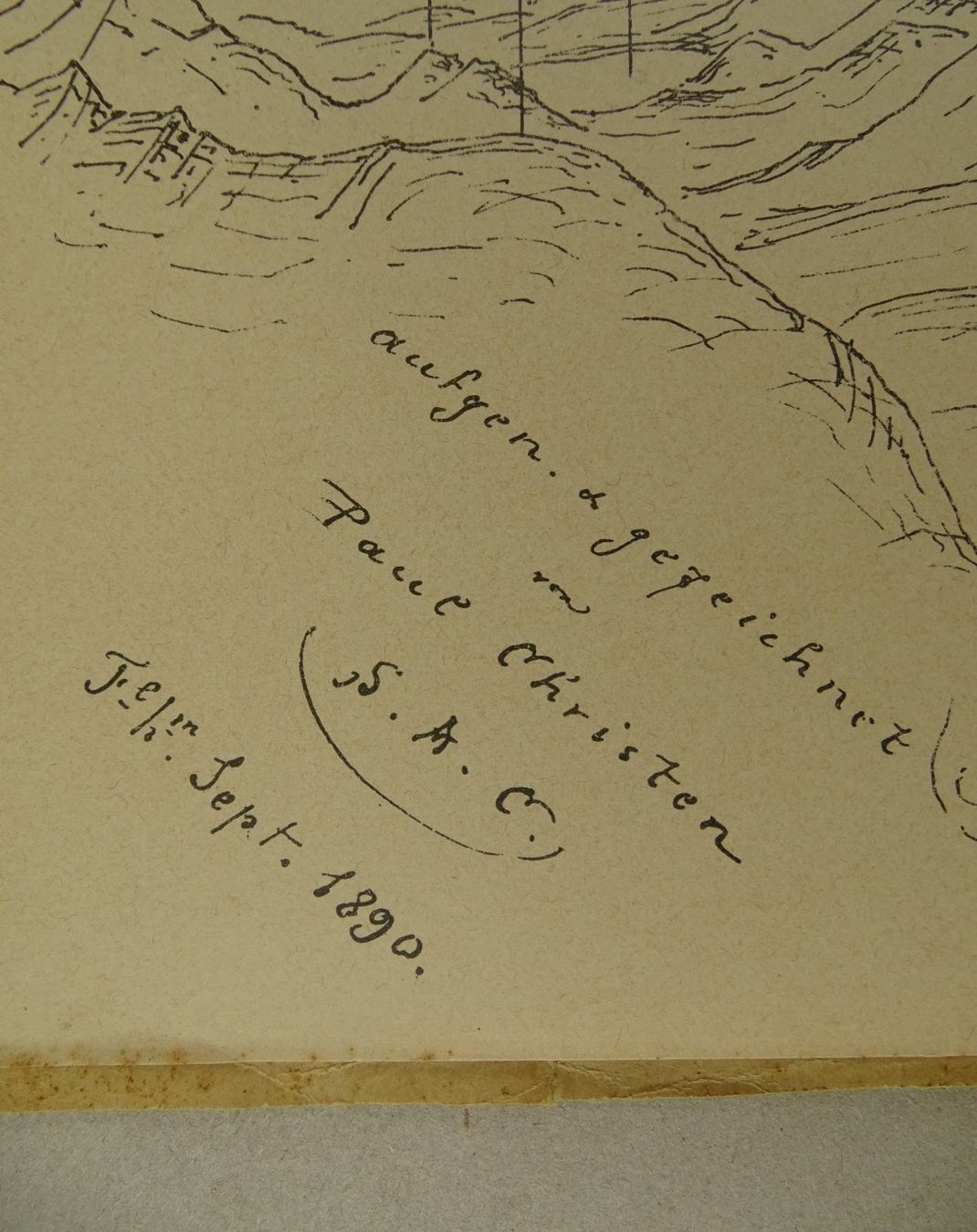 Incisioni: PANORAMA FAULHORN, 1890, BERN – Usato da Grüningen venduto da Kartensammler 3