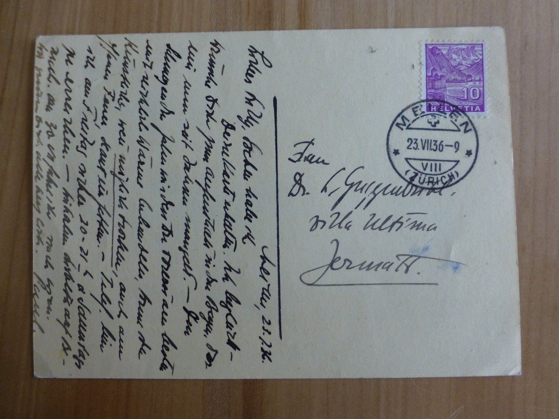 Cartoline postali: Solothurn, Ansichtskarte, edit. Hasler & Cie Basel 1936 – Usato da Bettlach venduto da 1saurer 1