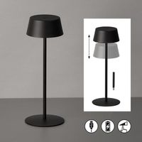 LED Aussen Tischleuchte Akku, 30 cm Höhe