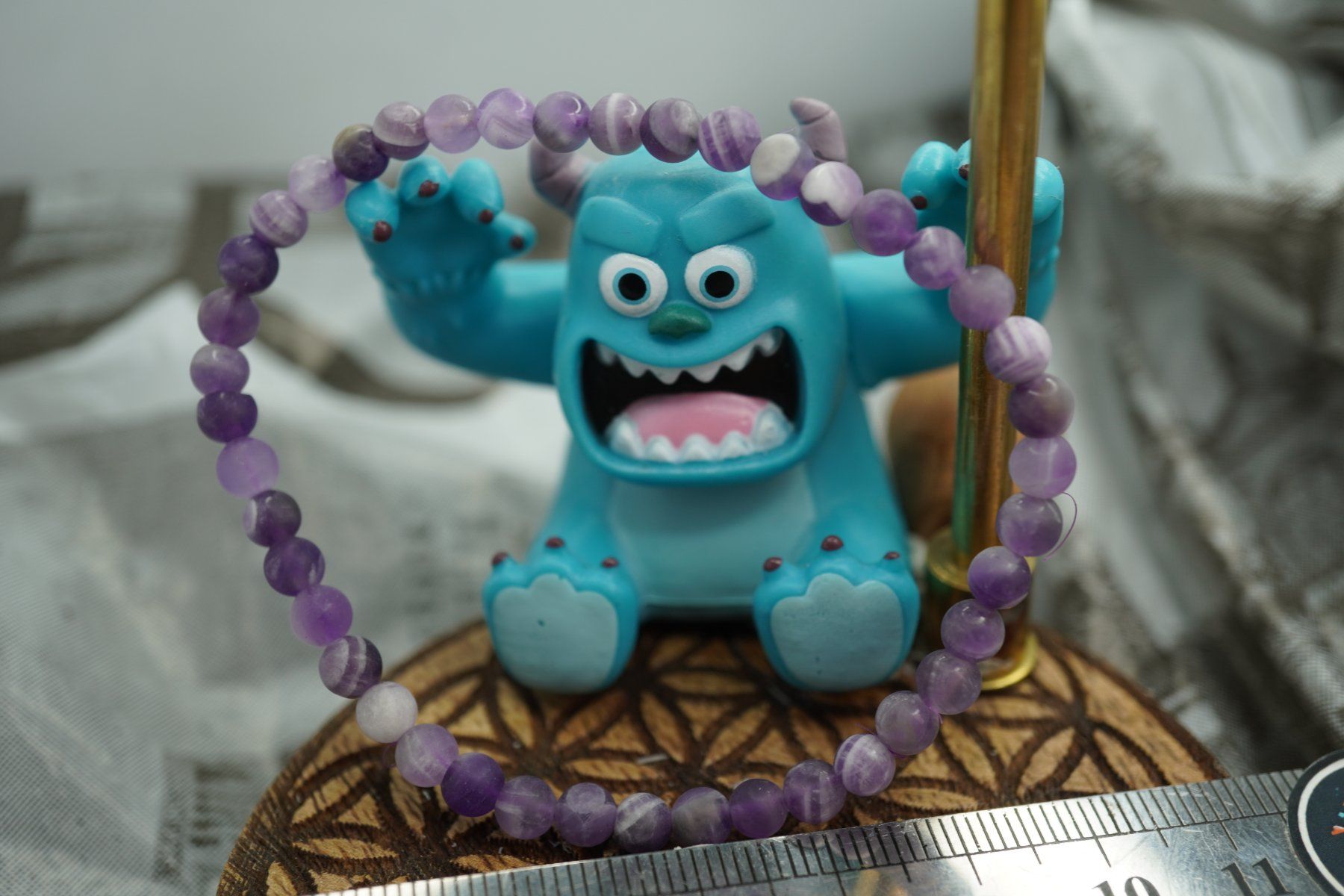 Mineralien & Heilsteine: Amethyst   Matt  Kugel  Armband mit Gummizug – Neu und originalverpackt aus Eschenbach SG von topstone 6