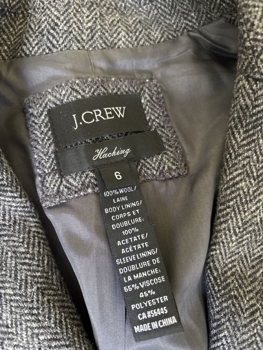 J.Crew Giacche: J. Crew Sakko Hacking grau Grösse 6 100% Wolle – Nuovo (secondo la descrizione) da Cham venduto da MC_0605 1