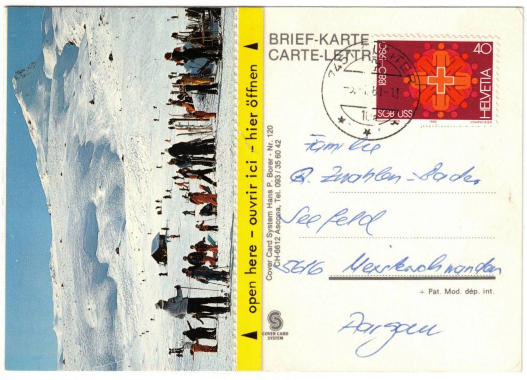 Cartoline postali: Savognin - Skilift – Usato da Binningen venduto da Mountainrider 1