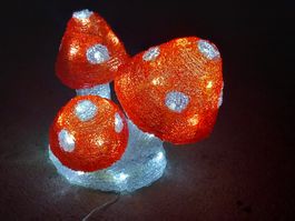 Leuchtende LED Pilze für draussen
