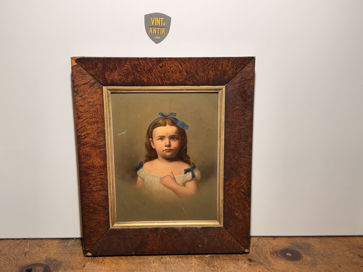 Dipinti: Antikes Gemälde, Mädchen aus 1867, – Usato da schaffhausen venduto da VintAntik_1980 4
