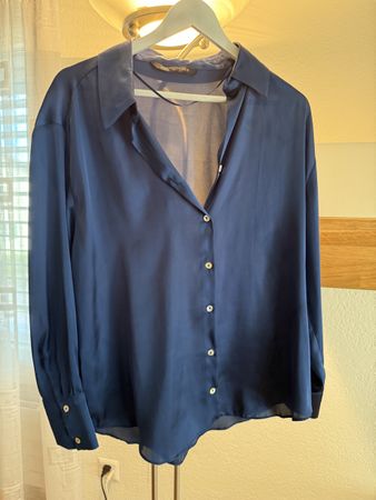 Damen Bluse dunkelblau Grösse X sehr guter Zustand