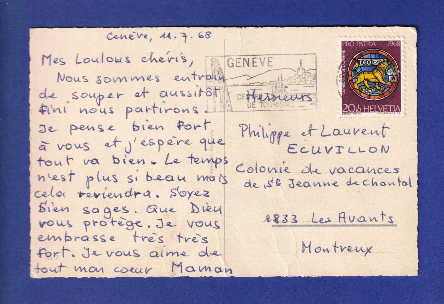 Cartoline postali: CHIEN humanisés // pli // – Usato da Pully venduto da nicecards-shop 1