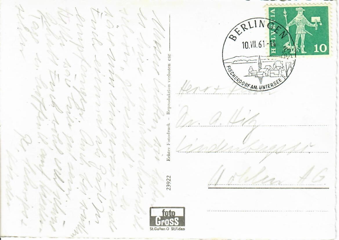 Cartoline postali: Berlingen am Untersee – Usato da Hochdorf venduto da Ziegel-16 1