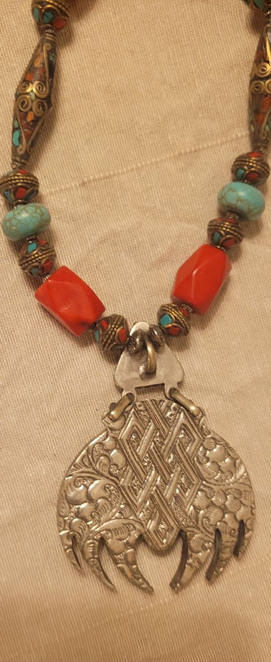 Catenine: Collier ethnique pierres turquoise et corail – Usato da Vevey venduto da lba_dd82 3
