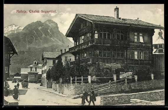 Cartoline postali: AK Maloja, Chalet Segantini – Usato da Berlin venduto da bartko-reher