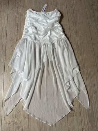 Damen trägerloses Kleid weiss Grösse M,  neu