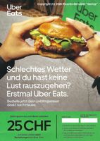 1x Gutschein UberEats / CHF 25.--