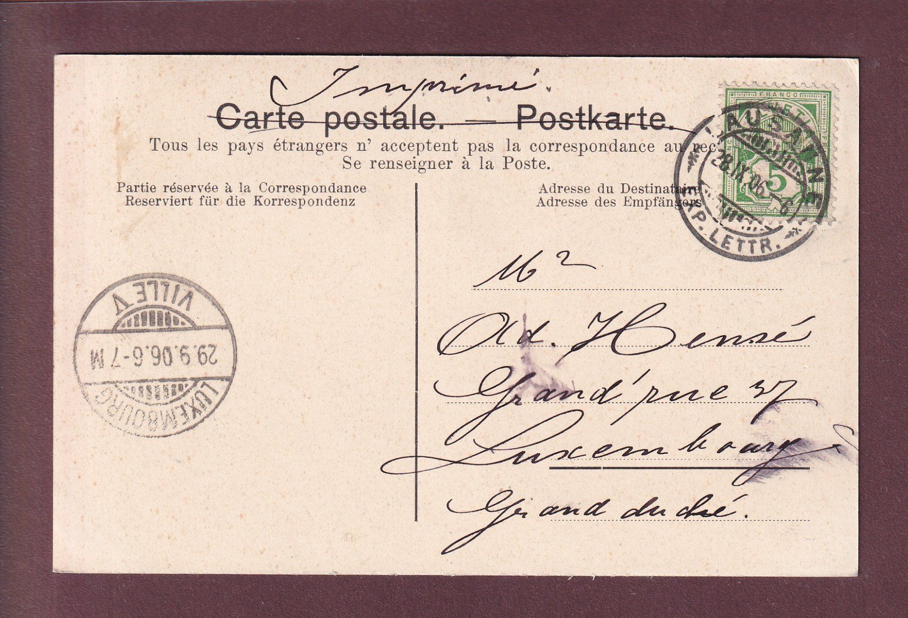 Cartes postales: Souvenir de LAUSANNE - Multivues - 1906 – D'occasion à Pully par nicecards 1