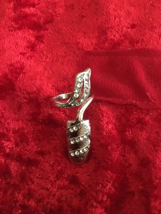 NICENEEDED Fingernagelring Für Damen – Verstellbar, Splitter-Design, Kupfer, Maniküre-Schmuck