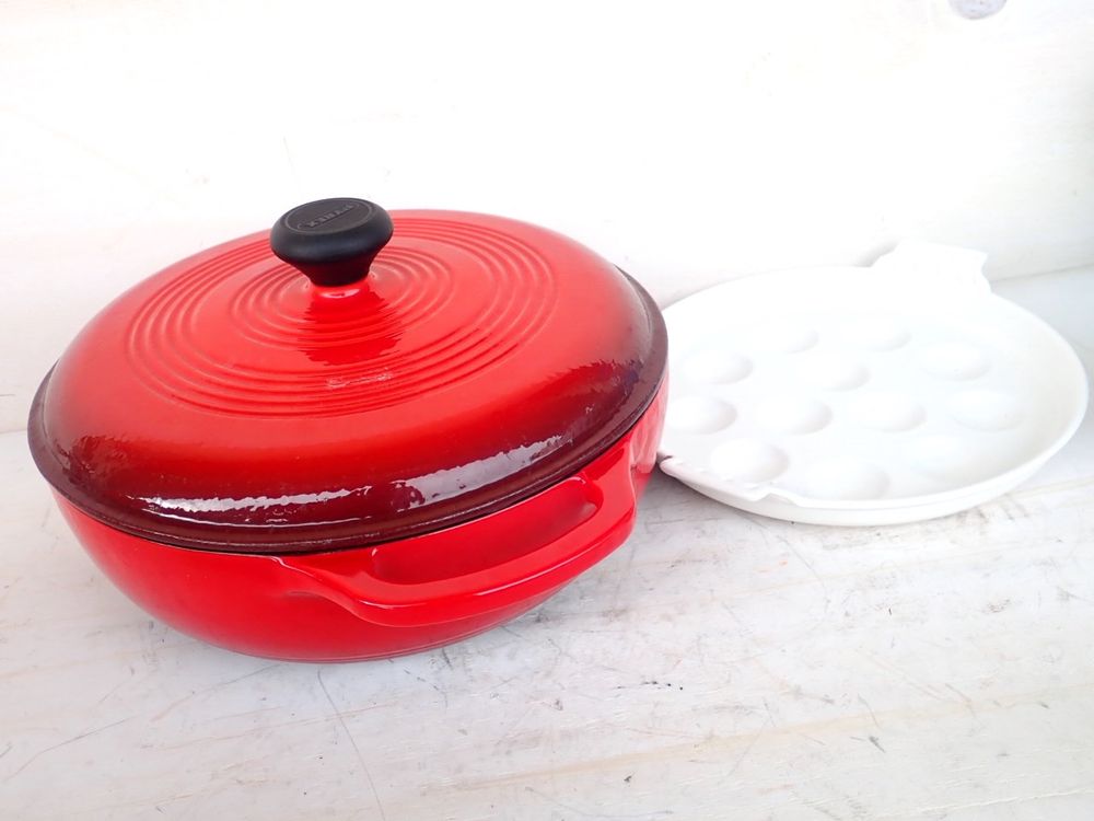 Gusseisen Pfanne Topf Pyrex Le Creuset Escargots Vintage | Kaufen auf ...