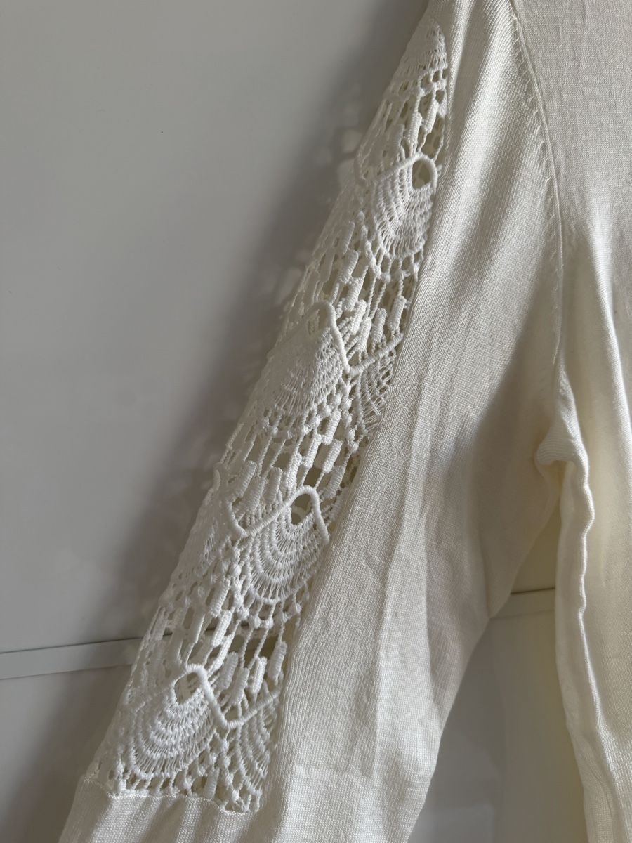 Maglioni & Felpe: Pfeffinger Pullover, Gr. 44, creme weiss, Spitze, Top! – Nuovo (secondo la descrizione) da Winterthur venduto da marisole4 2