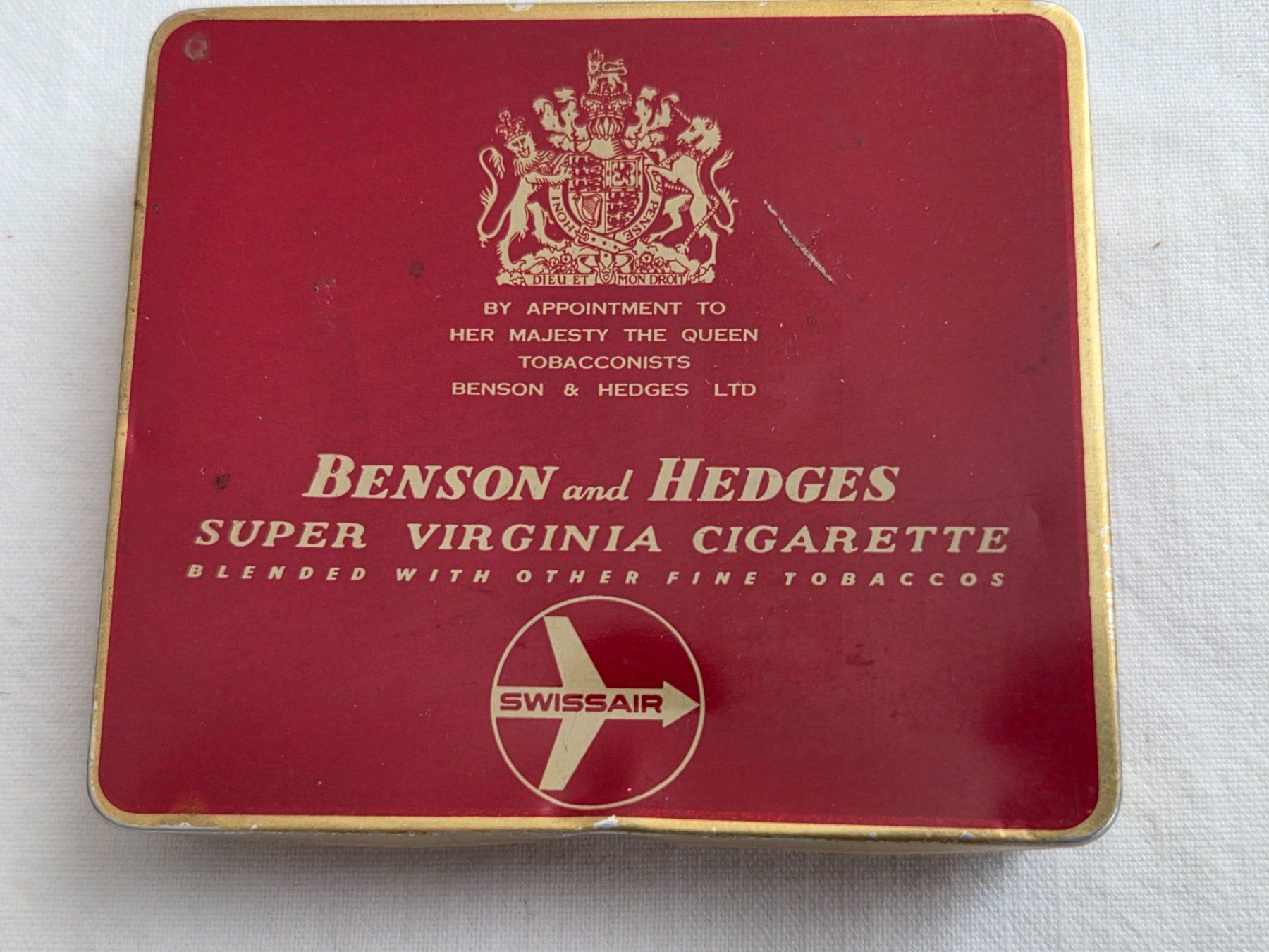 Barattoli: Swissair Benson & Hedges Vintage Zigarettendose – Usato da Bettingen venduto da Wedgetail-Eagle2