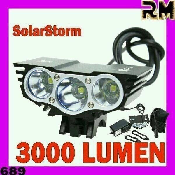 Ersatzteile: SolarStorm X3 3xCree XM-L4-Modes 3000 LM – Neu und originalverpackt aus Unterägeri von RmOnline