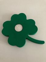 Holz Deko Kleeblatt- Glücksbringer mit Rechaudkerze🍀