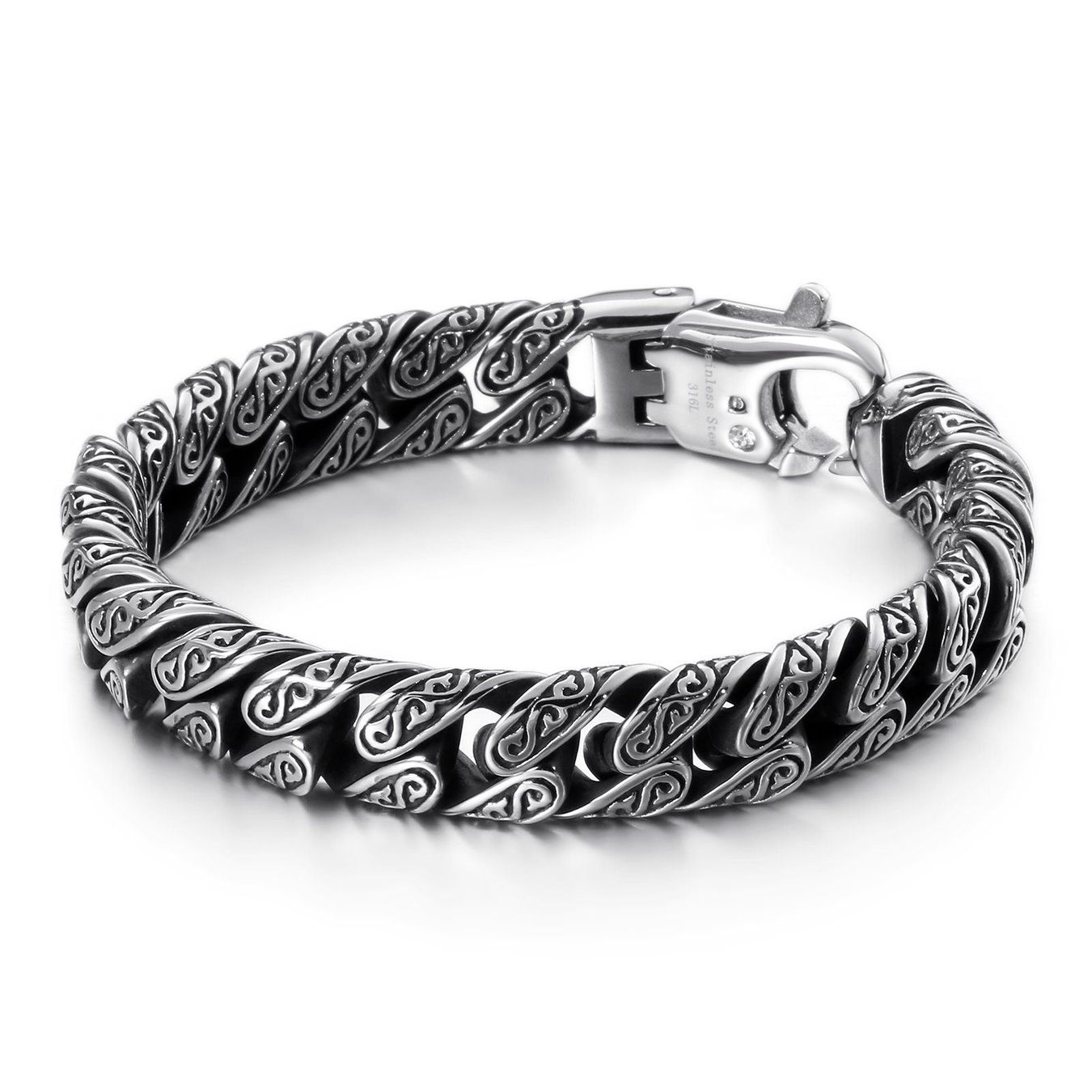 Bracciali & Braccialetti: Edelstahl Armband Herren Massiv Chain – Usato da Rütihof venduto da FALKENKOENIG_SCHMUCK