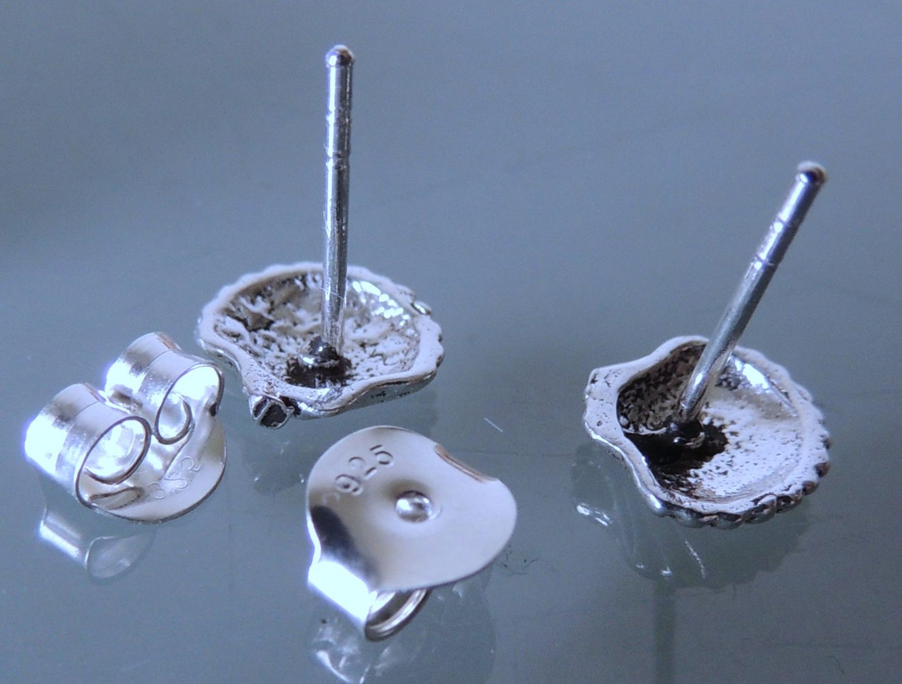 Orecchini pendenti & Orecchini a lobo: Silber 925 Muschel Ohrstecker 8 mm – Nuovo e nell'imballaggio originale da Waldenburg venduto da schaller707 4