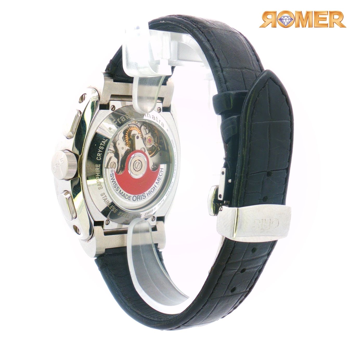 Oris Orologi: ORIS CHRONOGRAPH FRANK SINATRA BLACK LEDERBAND – Usato da Winterthur venduto da Romer.Uhren.Schmuck 4