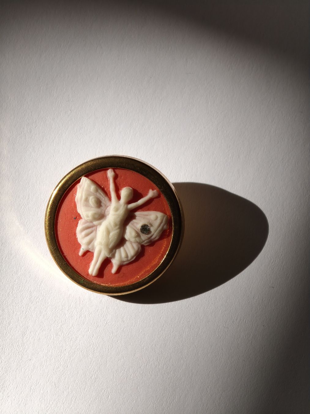 Spille & Fermagli: Wunderschöne Vintage Brosche Cameo Schmetterling, Unique – Usato da St. Gallen venduto da GIULESGG 3