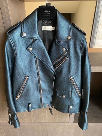 Coach Lederjacke Blau Gr. S, wie neu!!!
