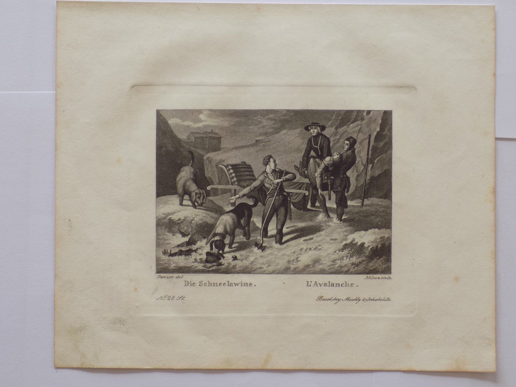 Gravures: L'avalanche Valais Bourg-St-Pierre – D'occasion à Risch par Rischli15