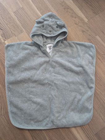 Hessnatur Kinder Badeponcho mit Kapuze Grösse 74/86