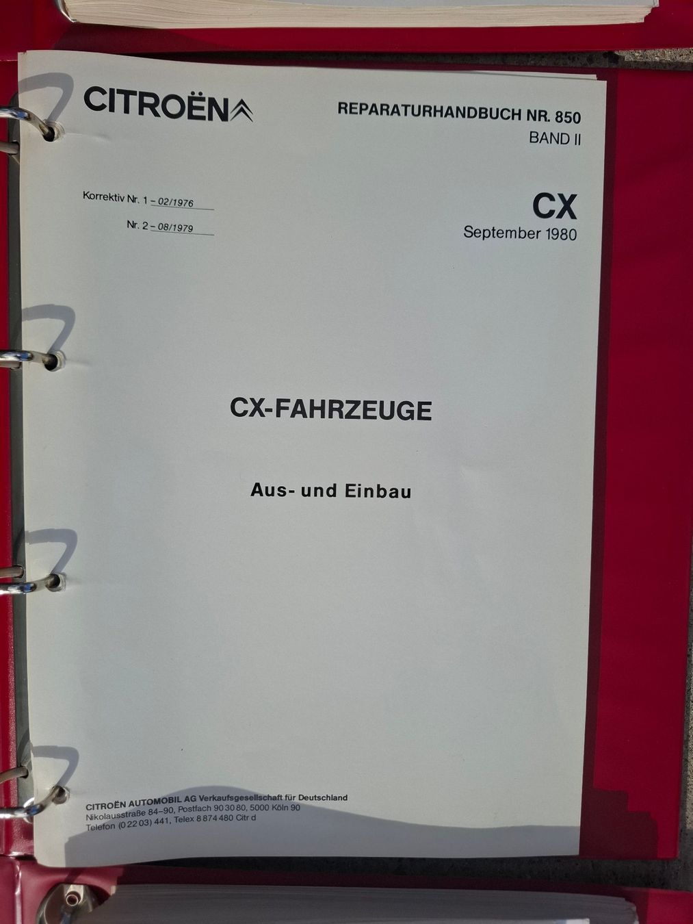 Citroën Automobili: Citröen CX Set Original-Servicehandbücher – Usato da Oberentfelden venduto da rde_9ngx 4