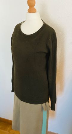 Cadeau superbe pull X MAX en cachemire couleur olive, t. L
