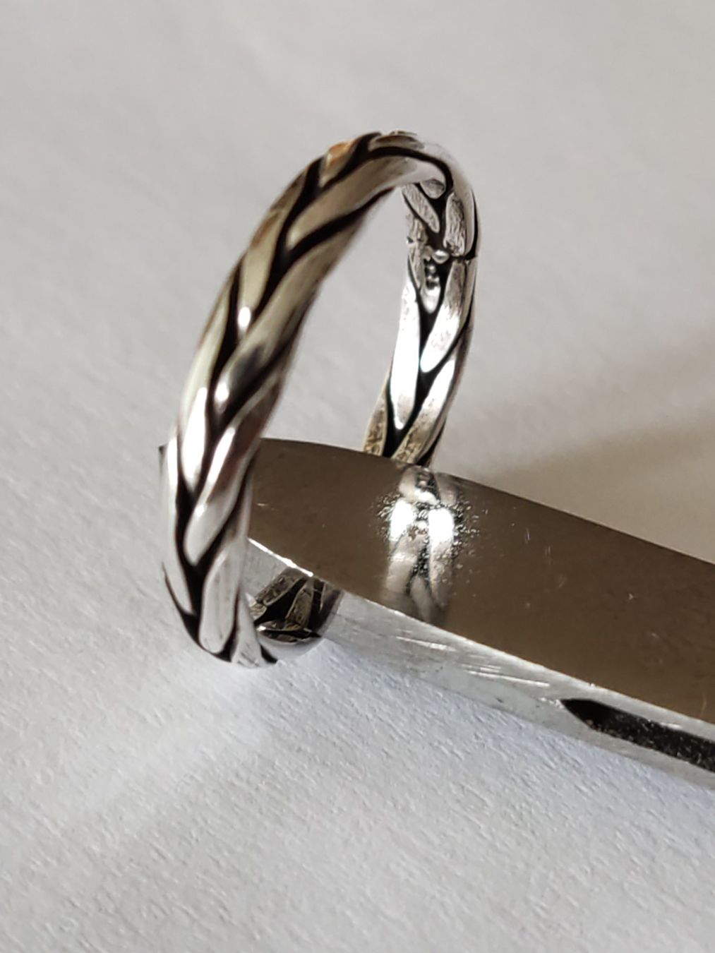 Anelli: Ring Silber mit Muster Grösse 60 – Nuovo (secondo la descrizione) da Laufen venduto da Sunjupite7 2