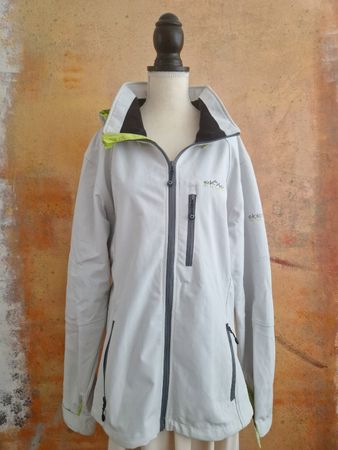 NEU! Softshelljacke Gr. XL Hellgrau – Abnehmbare Kapuze