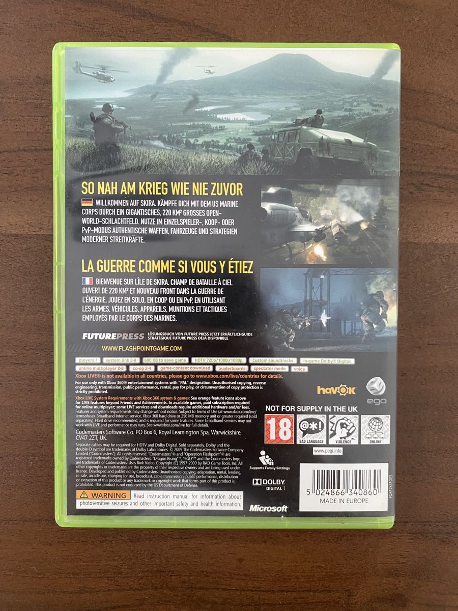 Microsoft Giochi: Operation Flashpoint: Dragon Rising für Xbox 360 – Usato da Thunstetten venduto da Virus_33 2