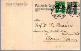 1919 POSTKARTE SCHÖNENWERD - BONN MISCHFRANKATUR - EW30
