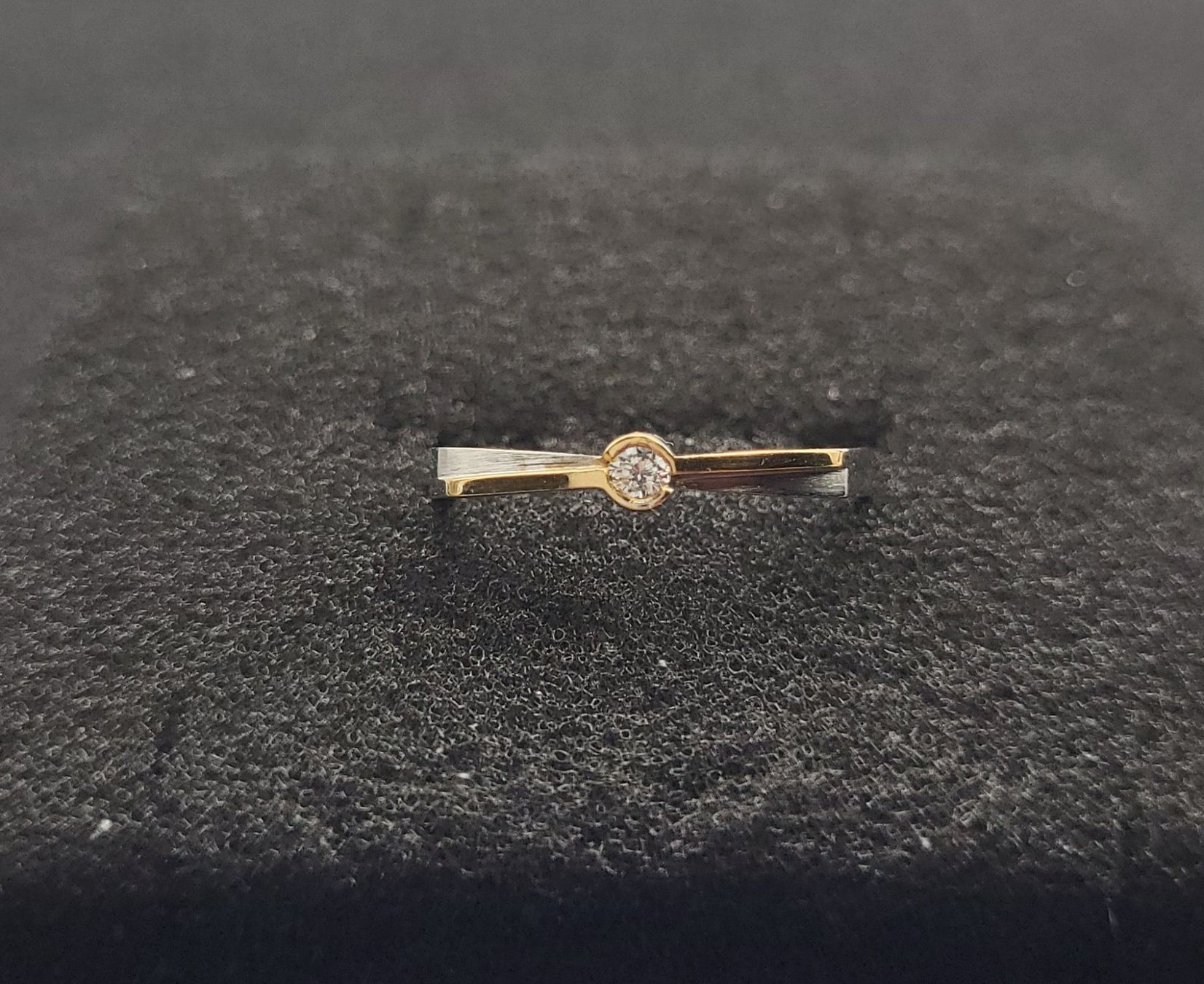 Anelli: 18 Karat 750 Bicolour Gold Ring Mit Diamant – Usato da Wald ZH venduto da Dasilver 6