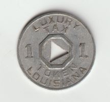 Louisiana 1 Luxury Tax Token Münze Aluminium Sammlerstück