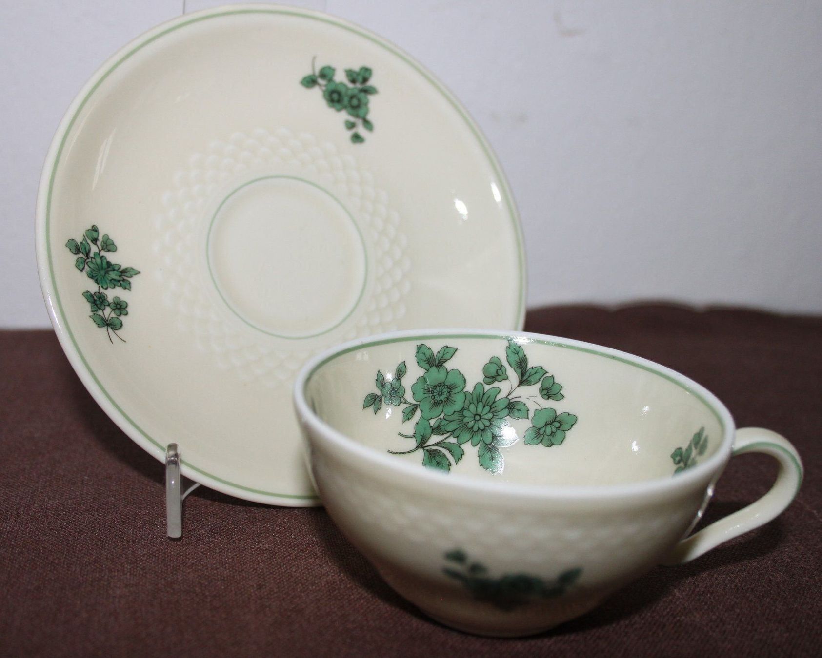 Tassen: Thomas Avory  / Bavaria / Mocca Set in grün / creme – Gebraucht aus Otelfingen von Jupi07 5