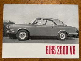 GLAS 2600 V8 Prospekt 1965 1966 brochure - Dingolfing Bayern
