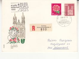 Sonderstempel A. 1106 Kinderfest St. Gallen 1968
